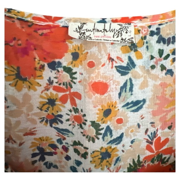 NWOT Free People Intimately Say It To Me Bodysuit in Ivory Combo size Large - Picture 7 of 10